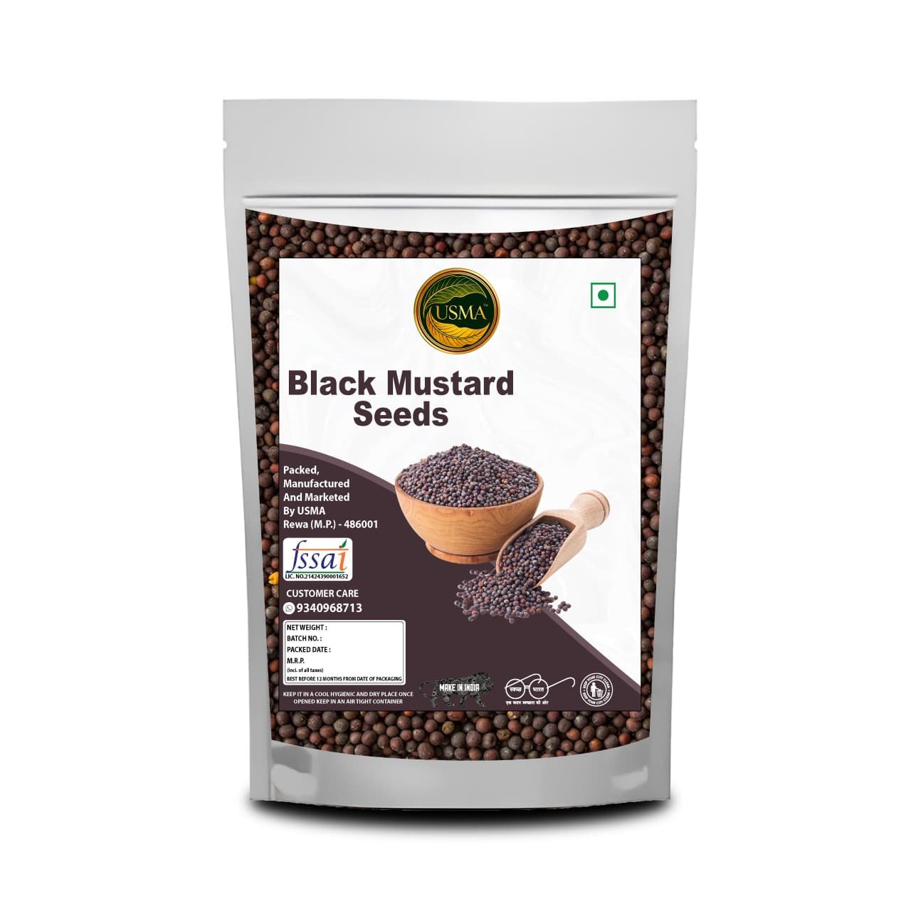 WhatsApp Image 2026-02-12 at 10.10.46 (2) USMA Mustard Seeds (Rai / Sarso) | 100% Natural | Strong Pungent Flavor | For Tadka & Pickles(100g) - Image 1