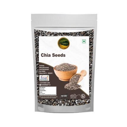 USMA Premium Raw Chia Seeds | Omega-3 & Fiber Rich | Natural Superfood | For Weight Management